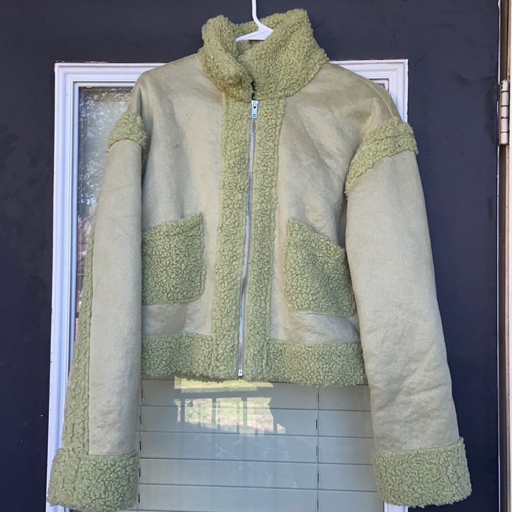REBELFLOW Green Sherpa Jacket